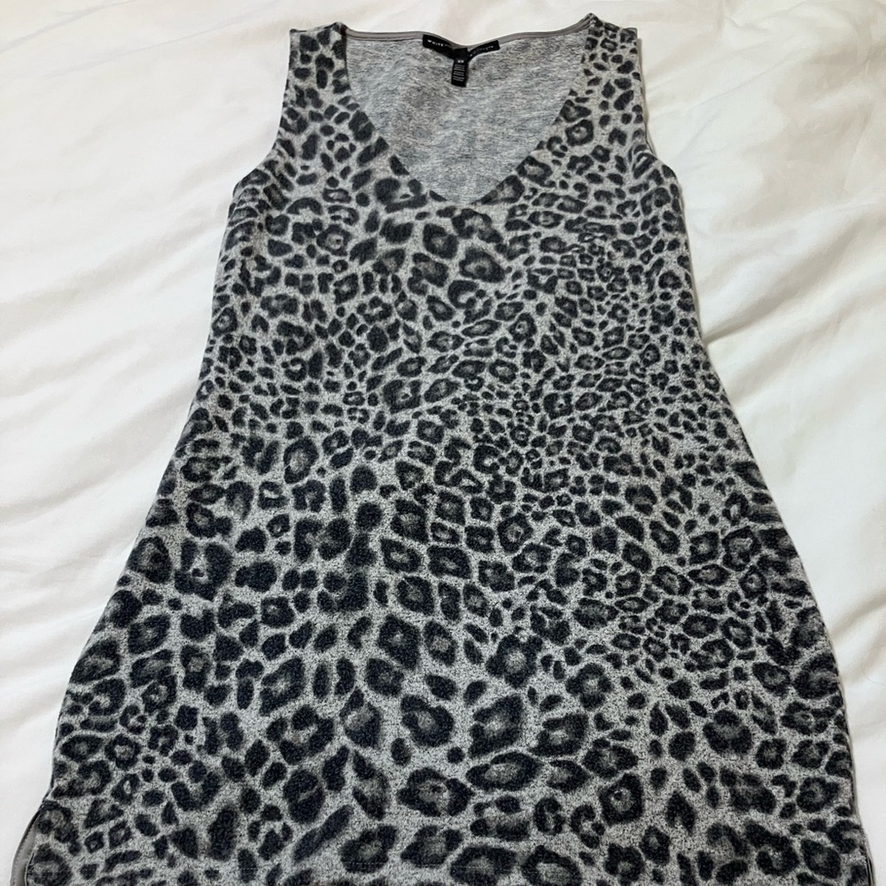 White House Black Market Gray Knit Top